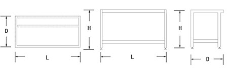 Laboratory Table with Epoxy Powder Paint