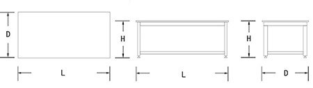 Laboratory Table with Epoxy Powder Paint
