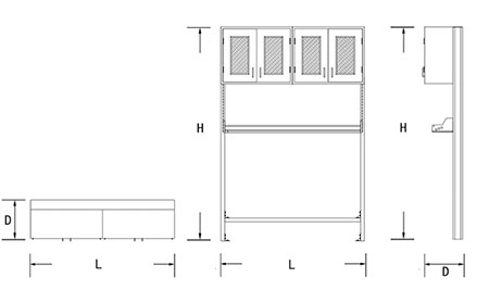 Laboratory Shelving System (Single-Sided)