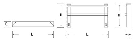 Reagent Rack with Triangular Service Column (Single-Sided)