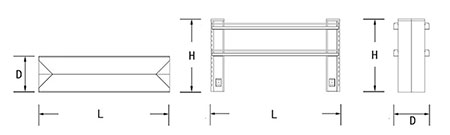 Reagent Rack with Triangular Service Column (Double Side)