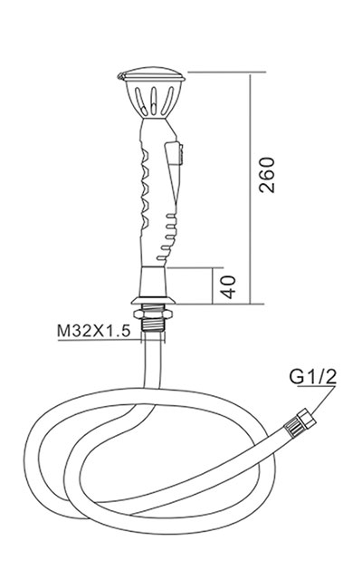 Single Head Eyewash Drench Hose