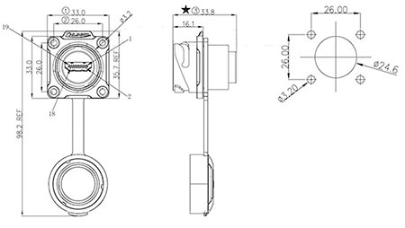 HDMI Connector for Ceiling Service Panel