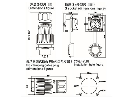 Power Connector for Ceiling Service Panel